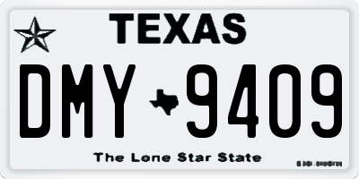 TX license plate DMY9409