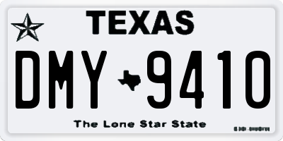 TX license plate DMY9410