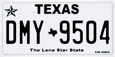 TX license plate DMY9504