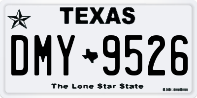 TX license plate DMY9526