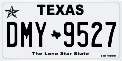 TX license plate DMY9527