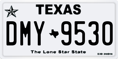 TX license plate DMY9530