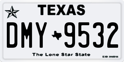 TX license plate DMY9532