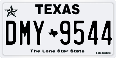 TX license plate DMY9544