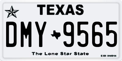 TX license plate DMY9565