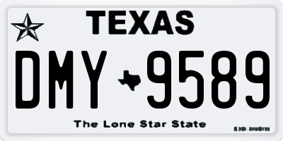 TX license plate DMY9589