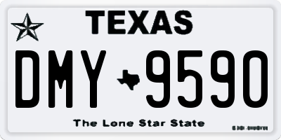 TX license plate DMY9590