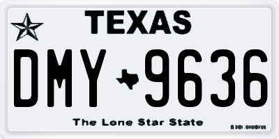 TX license plate DMY9636