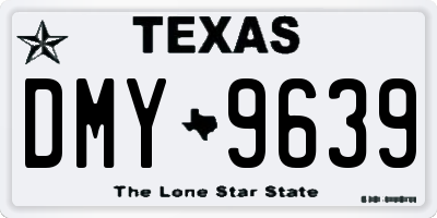 TX license plate DMY9639