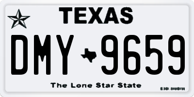 TX license plate DMY9659