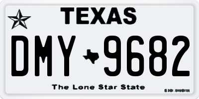 TX license plate DMY9682