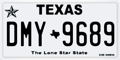 TX license plate DMY9689