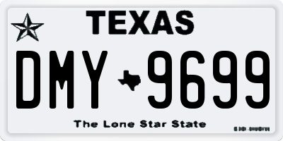 TX license plate DMY9699