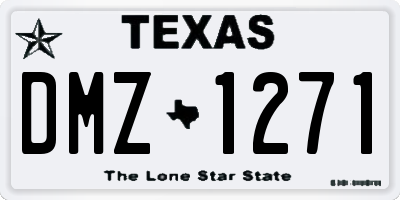 TX license plate DMZ1271