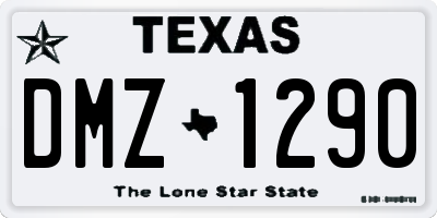 TX license plate DMZ1290