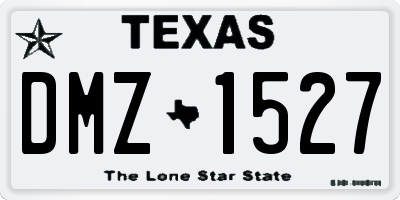 TX license plate DMZ1527
