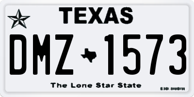 TX license plate DMZ1573