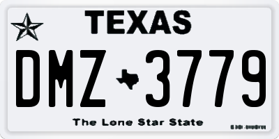 TX license plate DMZ3779