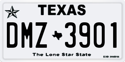 TX license plate DMZ3901