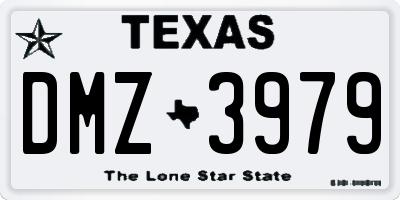 TX license plate DMZ3979