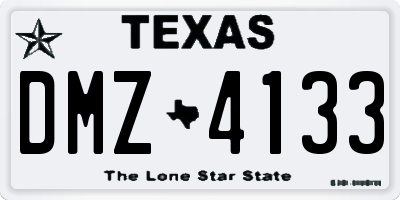 TX license plate DMZ4133