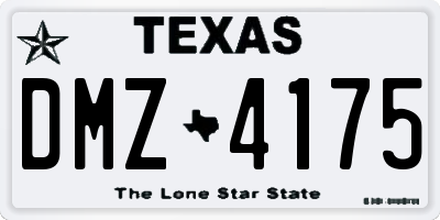 TX license plate DMZ4175