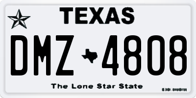 TX license plate DMZ4808