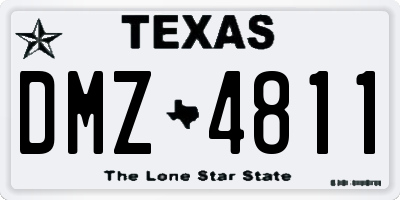 TX license plate DMZ4811