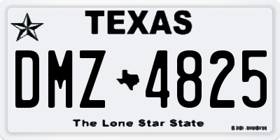 TX license plate DMZ4825