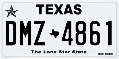 TX license plate DMZ4861