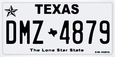 TX license plate DMZ4879