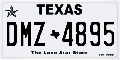 TX license plate DMZ4895