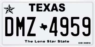 TX license plate DMZ4959