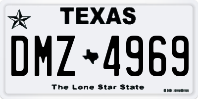 TX license plate DMZ4969