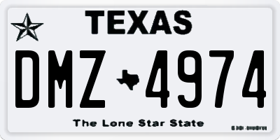 TX license plate DMZ4974