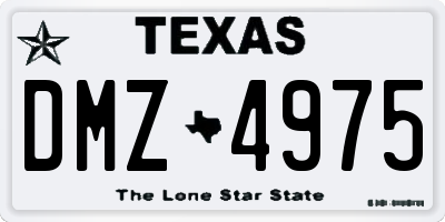 TX license plate DMZ4975