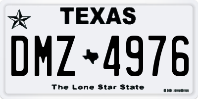 TX license plate DMZ4976