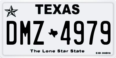 TX license plate DMZ4979