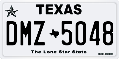 TX license plate DMZ5048