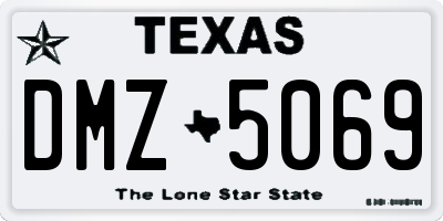 TX license plate DMZ5069