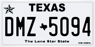 TX license plate DMZ5094