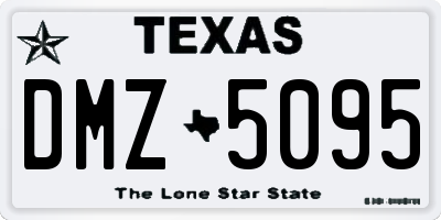 TX license plate DMZ5095