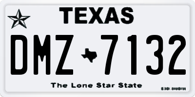 TX license plate DMZ7132