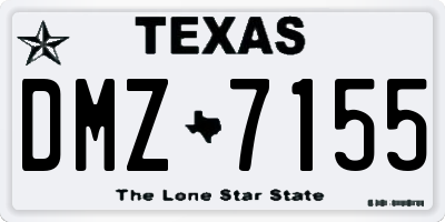 TX license plate DMZ7155