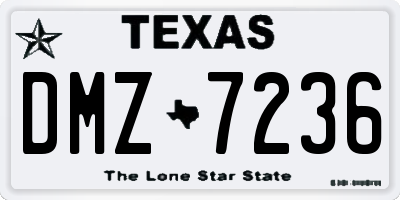 TX license plate DMZ7236