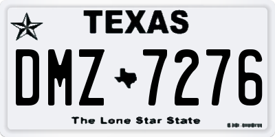 TX license plate DMZ7276