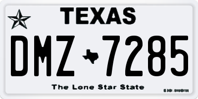 TX license plate DMZ7285