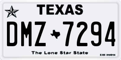 TX license plate DMZ7294