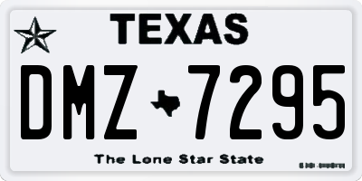 TX license plate DMZ7295