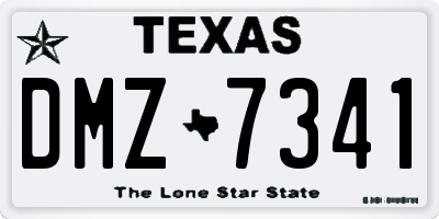 TX license plate DMZ7341